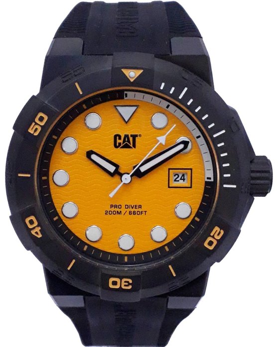 CATERPILLAR Shock Diver Black Silicone Strap