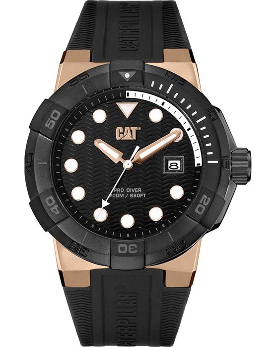 CATERPILLAR Shock Diver Black Silicone Strap