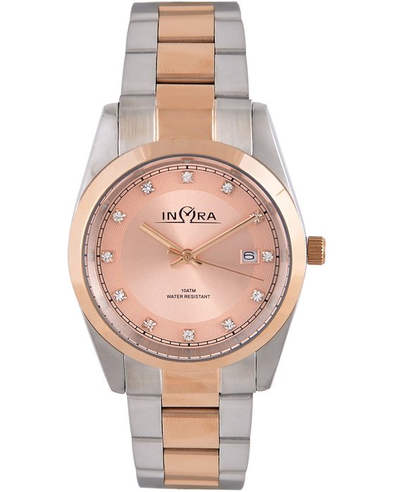 INORA Ladies Crystals Two Tone Stainless Steel Bracelet