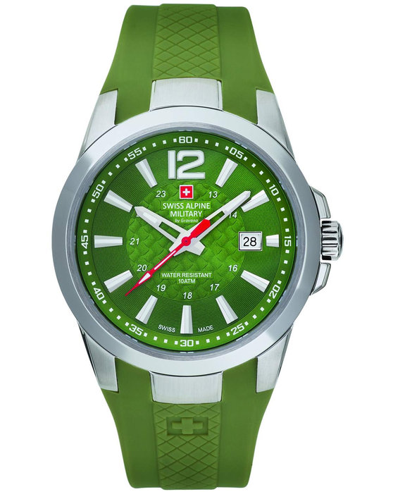 SWISS ALPINE MILITARY Combat Air Green Rubber Strap