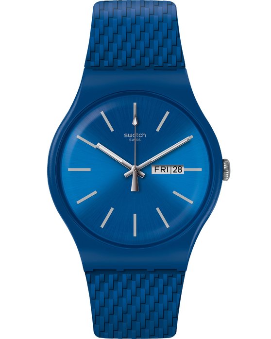 SWATCH Bricablue Blue Silicone Strap
