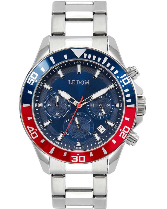 LEDOM Eternal Chronograph Silver Stainless Steel Bracelet