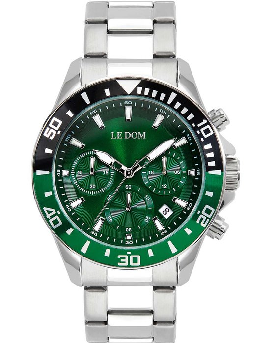 LEDOM Eternal Chronograph Silver Stainless Steel Bracelet