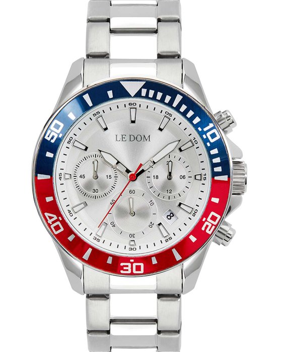 LEDOM Eternal Chronograph Silver Stainless Steel Bracelet