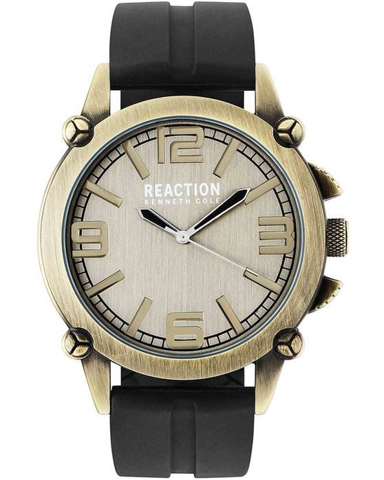 REACTION KENNETH COLE Casual Black Silicone Strap