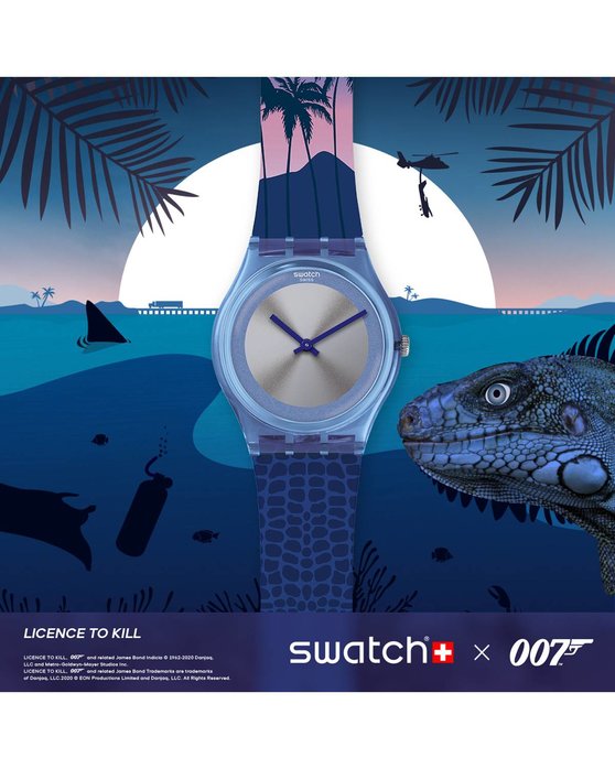 SWATCH James Bond Licence To Kill Multicolor Silicone Strap