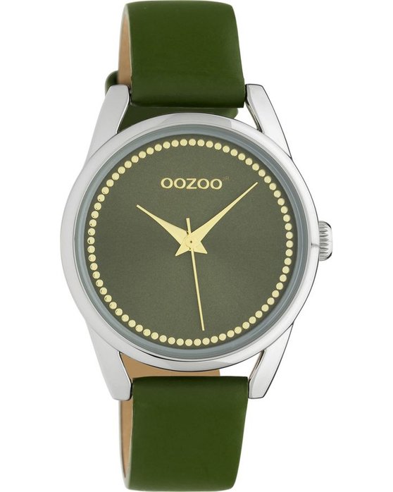 OOZOO Junior Olive Green Leather Strap (32mm)