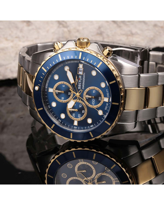SECTOR 450 Chronograph Two Tone Stainless Steel Bracelet