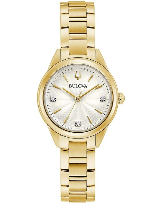 BULOVA Sutton Diamonds Gold Stainless Steel Bracelet