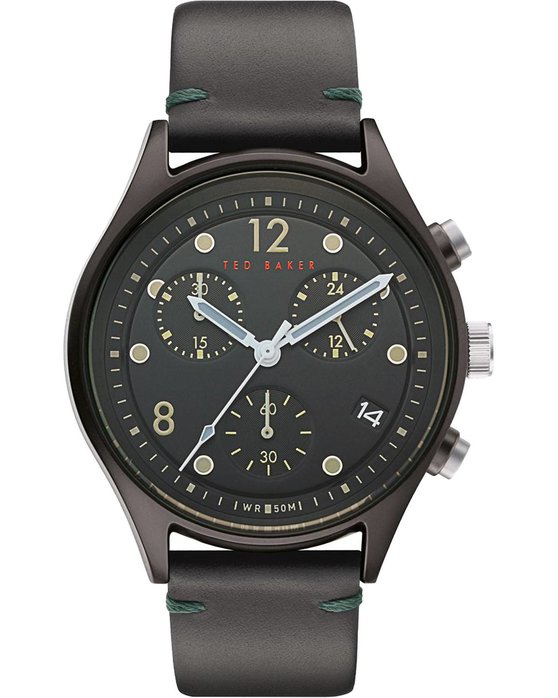 TED BAKER Beleeni Chronograph Black Leather Strap