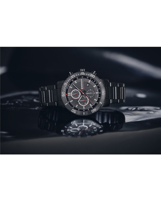 WENGER Roadster Chronograph Black Stainless Steel Bracelet