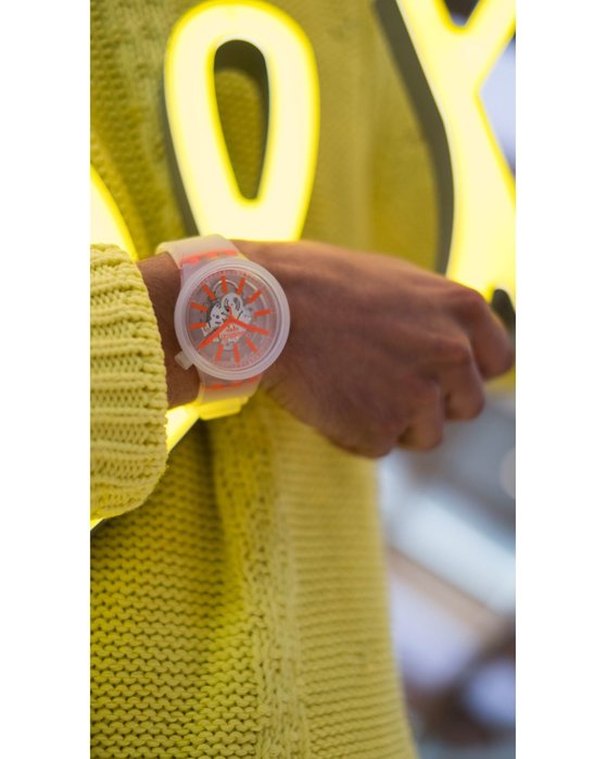 SWATCH Oranginjelly White Silicone Strap