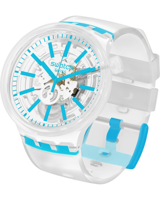 SWATCH Blueinjelly White Silicone Strap