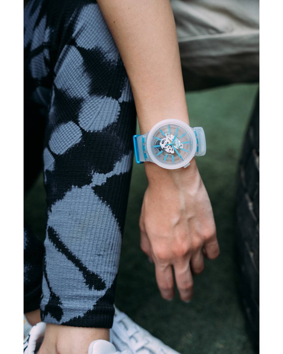 SWATCH Blueinjelly White Silicone Strap