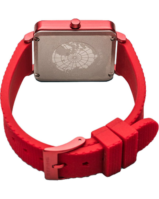 BERING True Aurora Red Silicone Strap