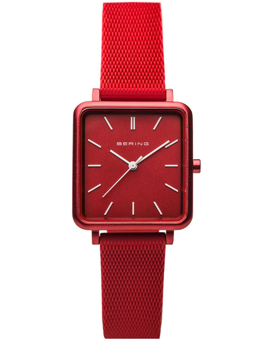 BERING True Aurora Red Silicone Strap