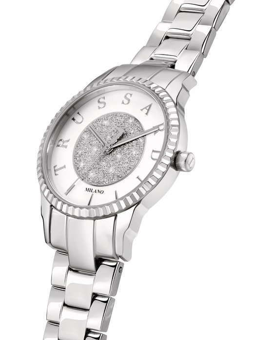 TRUSSARDI T-Bent Silver Stainless Steel Bracelet