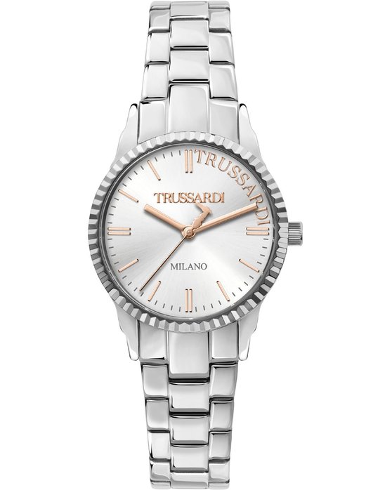 TRUSSARDI T-Bent Silver Stainless Steel Bracelet