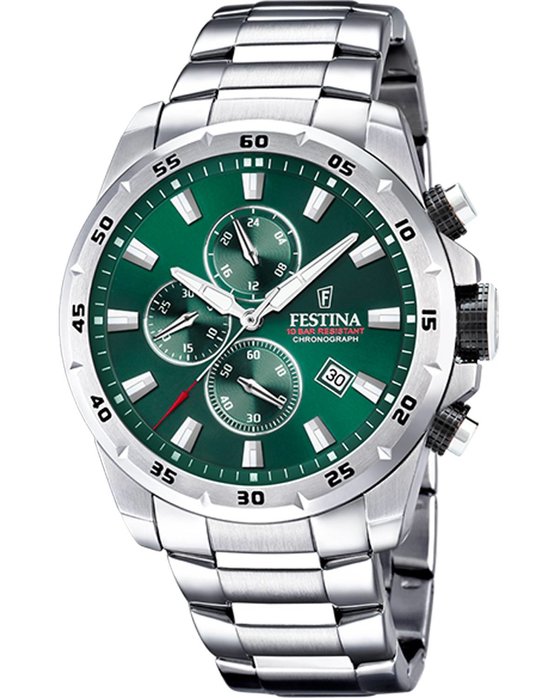 FESTINA Chrono Sport Chronograph Silver Stainless Steel bracelet