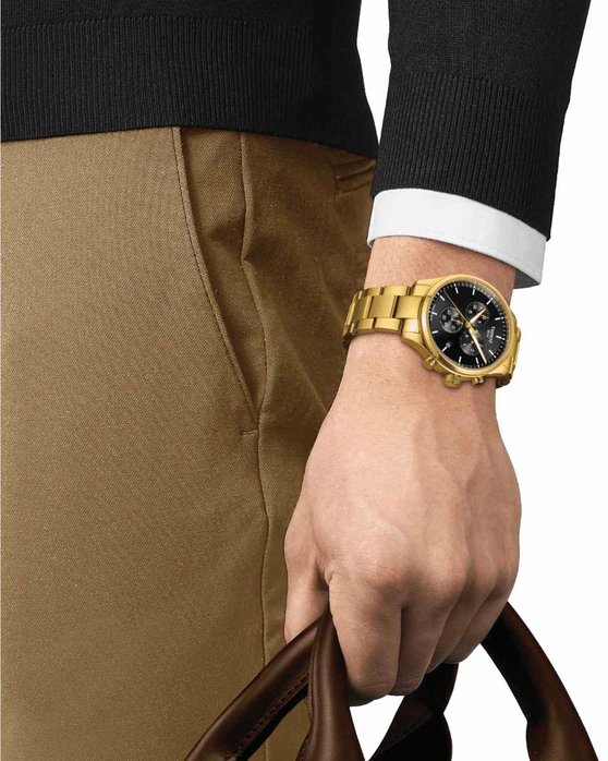 TISSOT Chrono XL Chronograph Gold Stainless Steel Bracelet