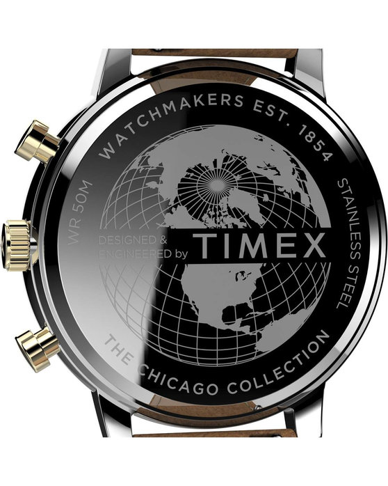 TIMEX Chicago Chronograph Brown Leather Strap