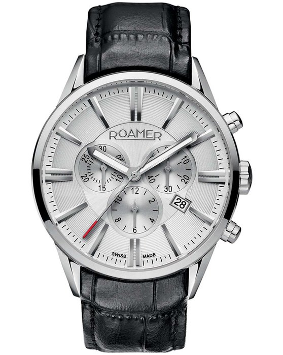 ROAMER Superior Chronograph Black Leather Strap