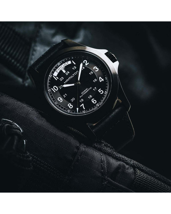 HAMILTON Khaki Field King Automatic Black Leather Strap