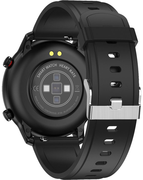 DAS.4 Smartwatch Chronograph Black Silicon Strap SQ12