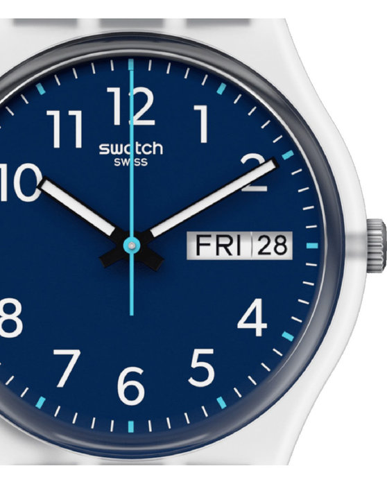 SWATCH Rinse Repeat Navy Blue Plastic Strap