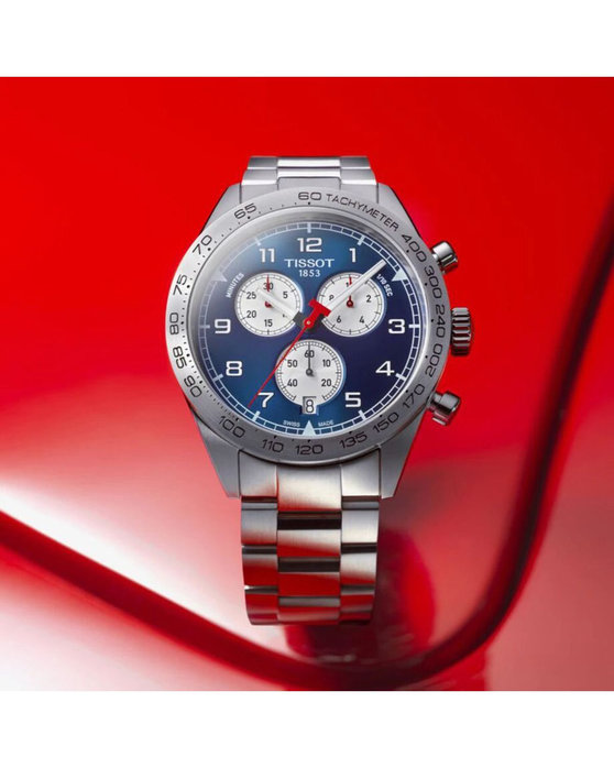 TISSOT PRS 516 Chronograph Silver Stainless Steel Bracelet