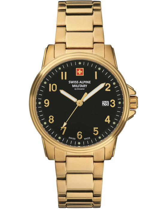 SWISS ALPINE MILITARY Leader Gold Stainless Steel Bracelet