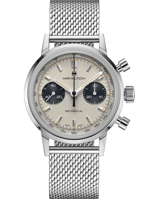 HAMILTON Intra-Matic Mechanical Chronograph Silver Stainless Steel Bracelet