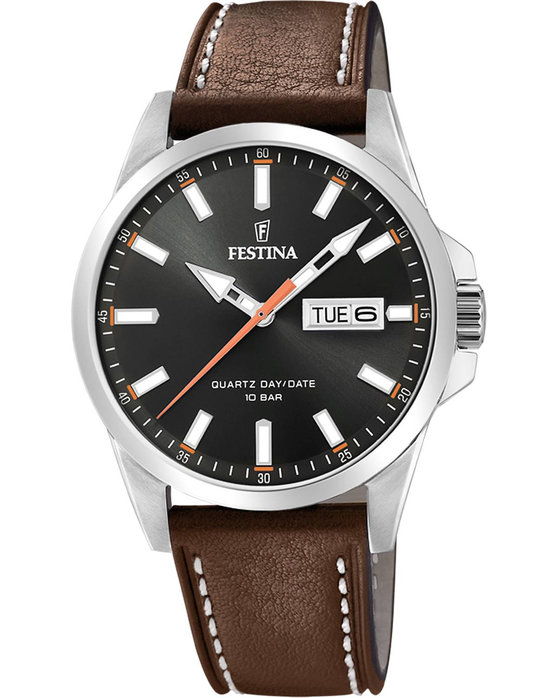 FESTINA Classic Brown Leather Strap