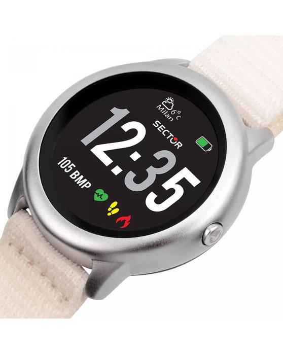 SECTOR S-01 Smartwatch White Fabric Strap