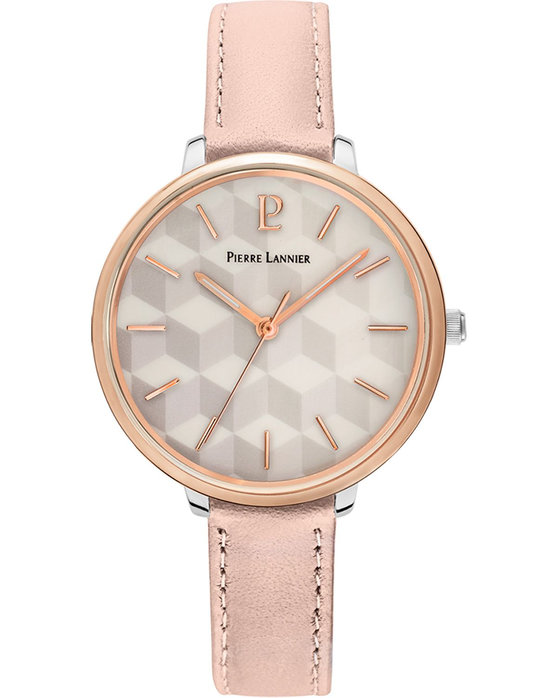 PIERRE LANNIER Mirage Pink Leather Strap