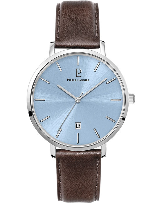 PIERRE LANNIER Echo Brown Leather Strap