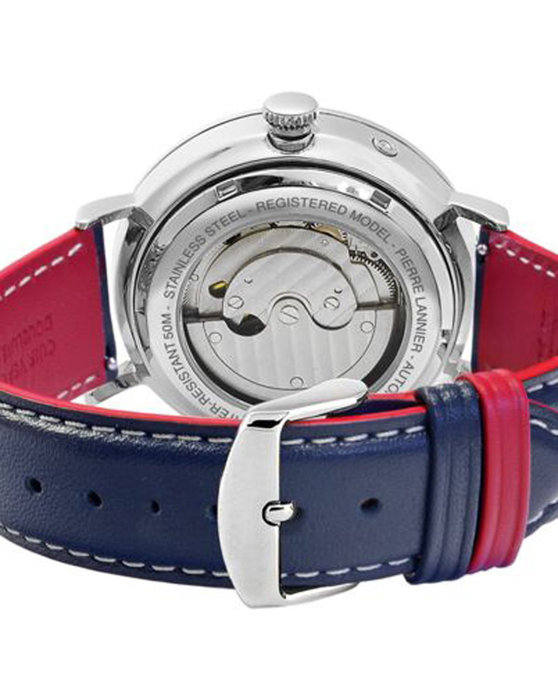 PIERRE LANNIER Evidence Automatic Blue Leather Strap