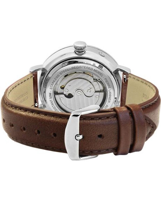 PIERRE LANNIER Evidence Automatic Brown Leather Strap