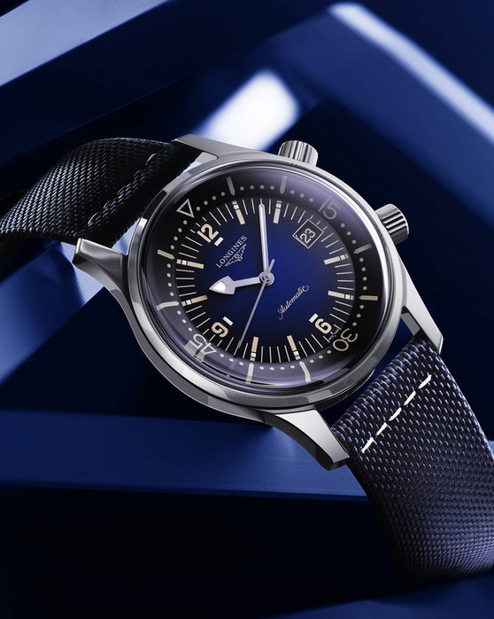 LONGINES Legend Diver Automatic Blue Compined Material Strap