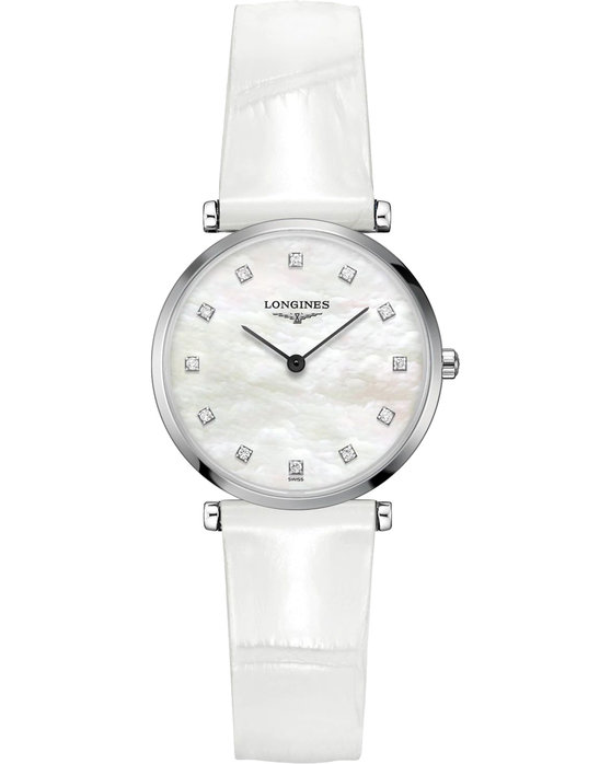 LONGINES La Grande Classique de Longines Diamonds White Leather Strap