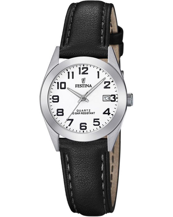 FESTINA Classic Black Leather Strap