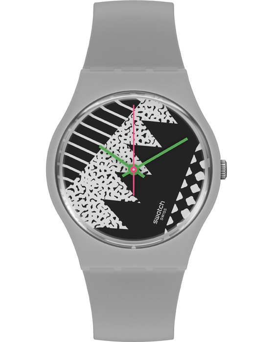 SWATCH 1984 Reloaded Gre_Mem L Grey Bio-Sourced Material Strap