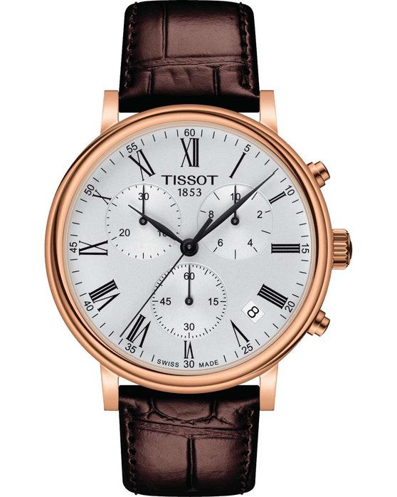 TISSOT T-Classic Carson Chronograph Brown Leather Strap