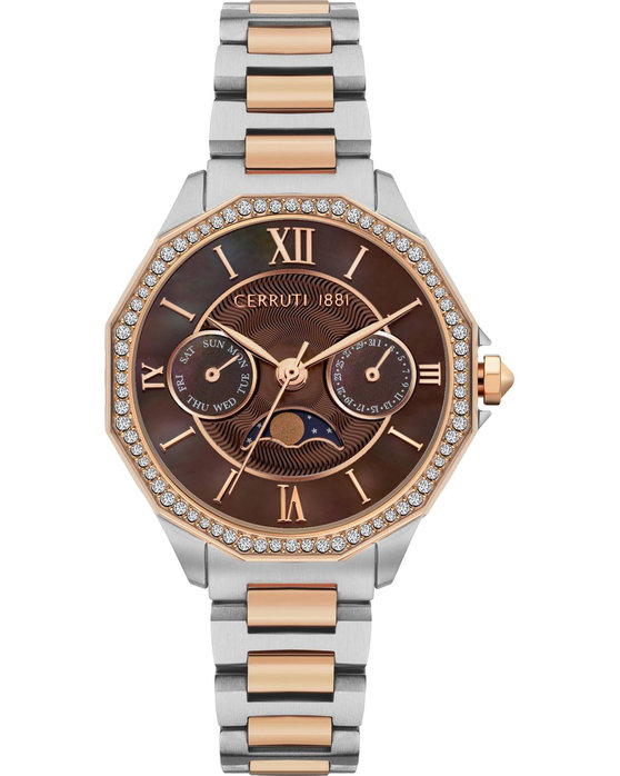 CERRUTI Jesina Crystals Two Tone Stainless Steel Bracelet