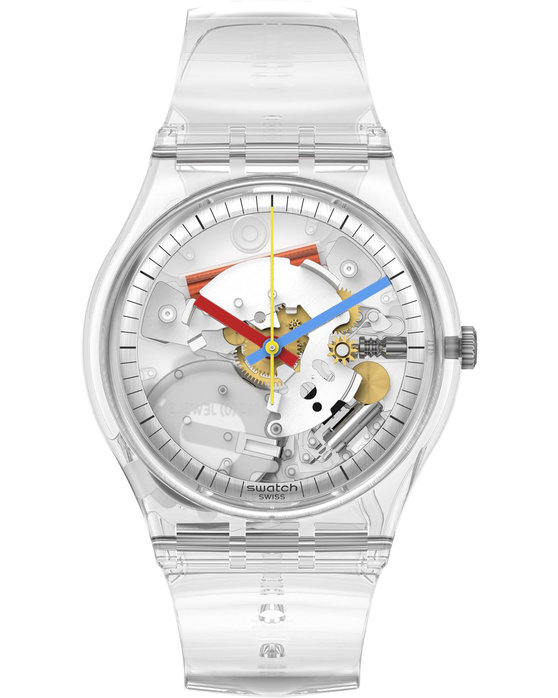 SWATCH Clearly Gent White Plastic Strap