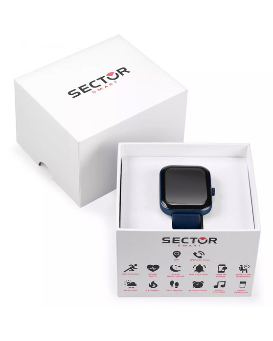 SECTOR S03 Smartwatch Blue Silicone Strap