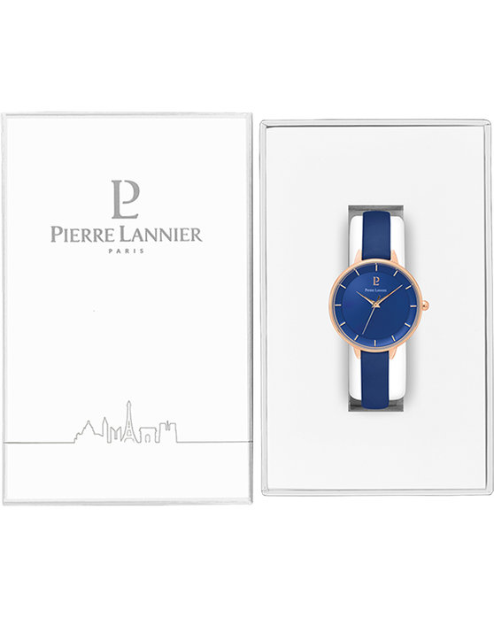 PIERRE LANNIER Asteroide Blue Leather Strap