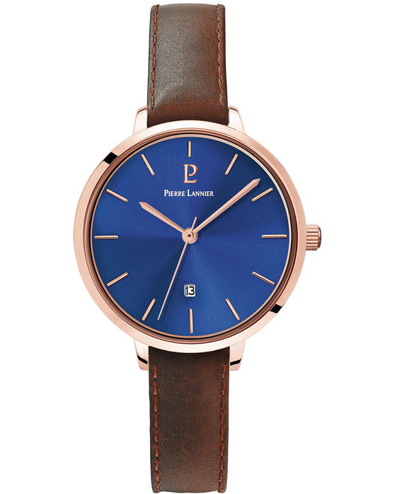 PIERRE LANNIER Echo Brown Leather Strap