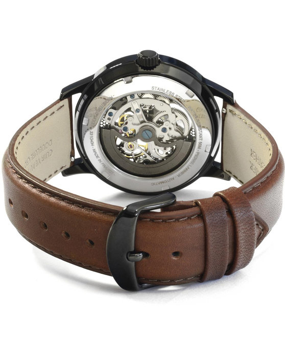 PIERRE LANNIER Impact Automatic Brown Leather Strap