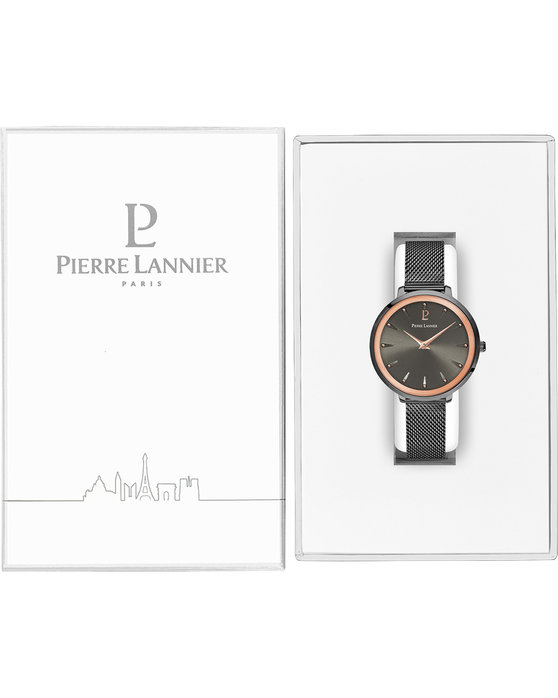 PIERRE LANNIER Asteroide Black Stainless Steel Bracelet